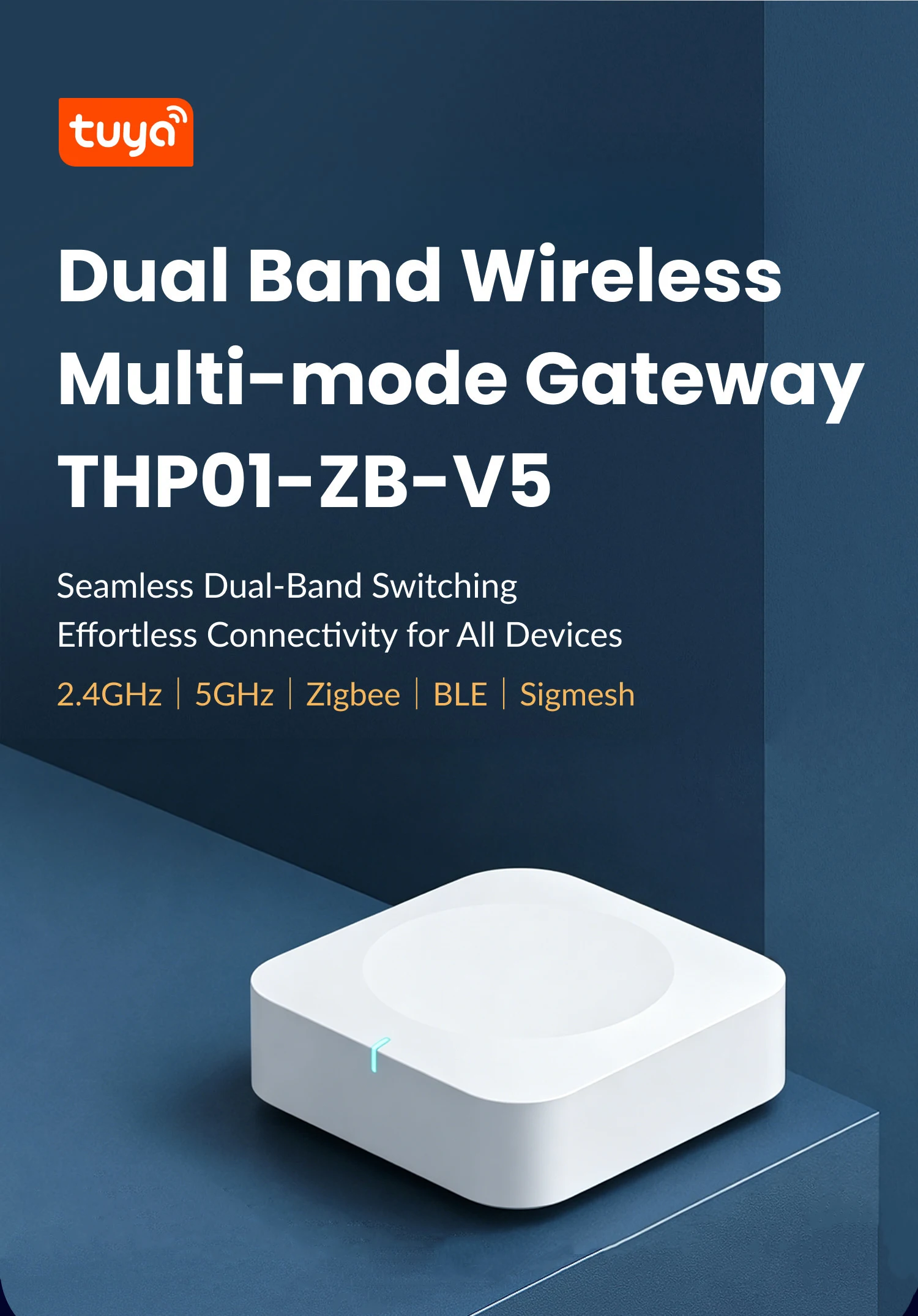 2.4G 5G Tuya Multi-Mode Zigbee Bluetooth Gateway Hub Smart Home Wireless Bridge Control Automation Device Alexa Google Home