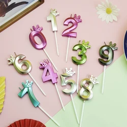 Happy Birthday Cake Crown Digital Candle Crown Children's Party Decoration Ornaments Opera Digital Celebration Candle