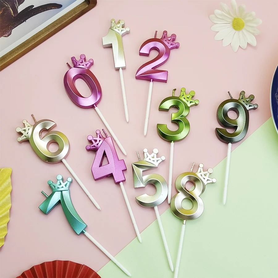 Happy Birthday Cake Crown Digital Candle Crown Ozdoby dekoracyjne dla dzieci Opera Digital Celebration Candle