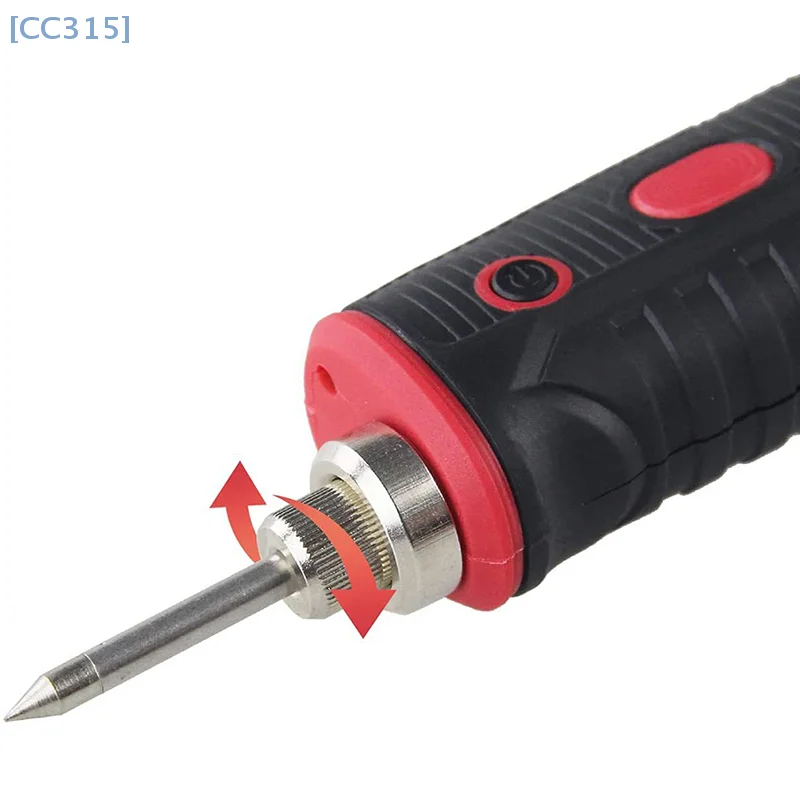 【CC315】Welding Soldering Tips USB Soldering Iron Head Replacements Threaded Soldering Tip Fits for E10 Interface Soldering Iron