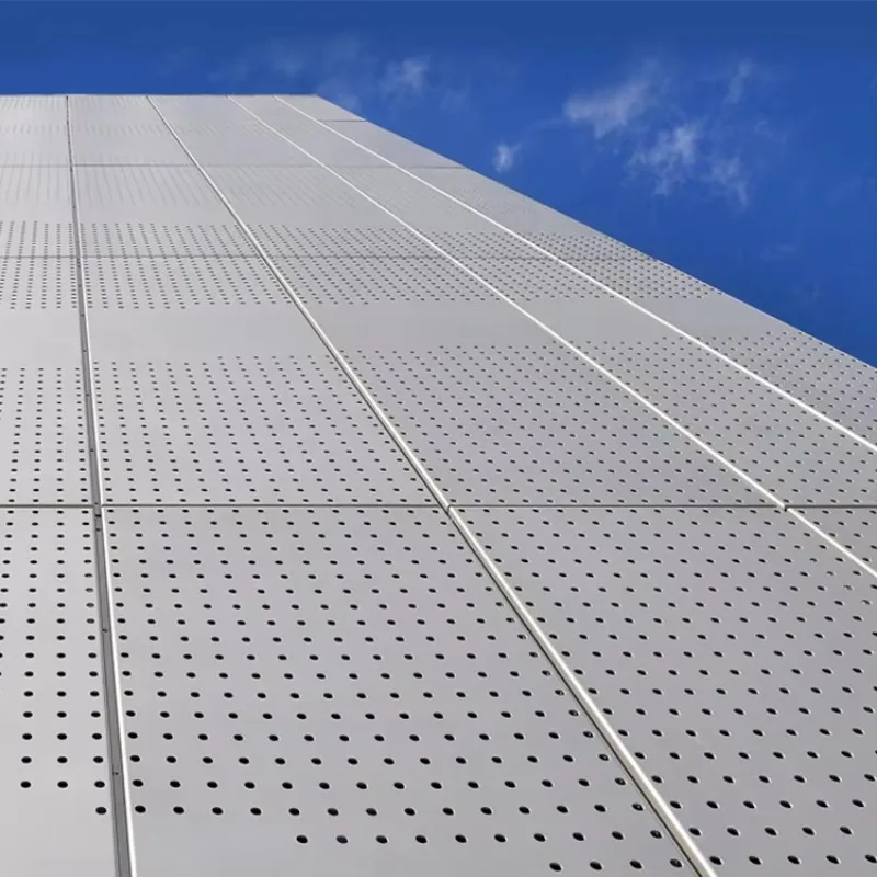 Curtain Wall Cladding Metal Aluminum Perforated Panels Aluminium Facade Residential Building Exterior Decoration Material image 3