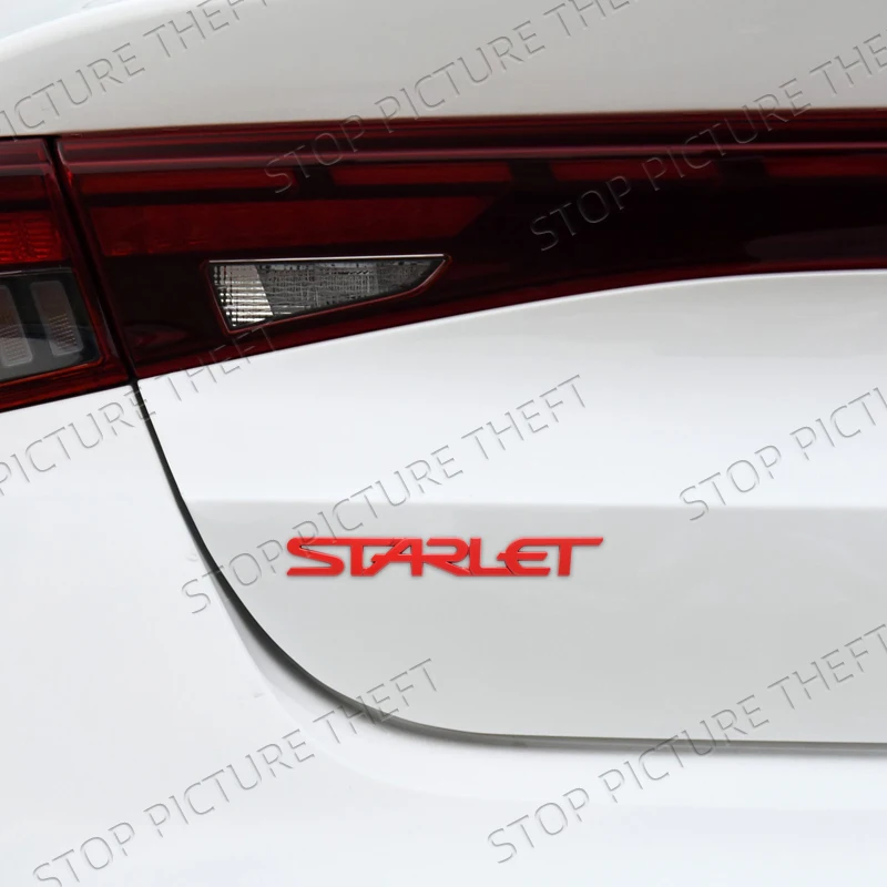 Metal Alloy For Starlet Glanza EP91 P7 P8 P9 Logo Car Trunk Fender Sticker Decoration Emblem Badge Accessories