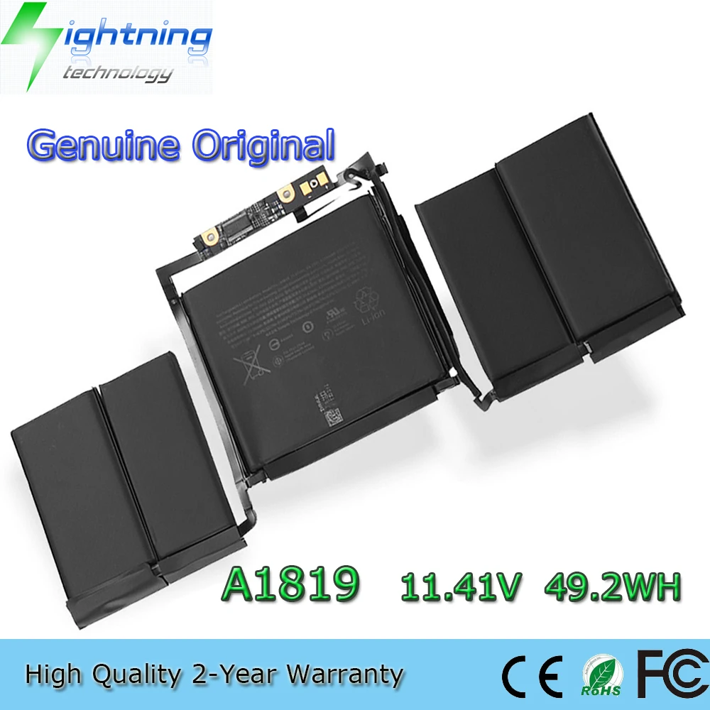 Brand New Genuine Original A1819 11.41V 49.2Wh Laptop Battery for Apple MacBook Pro 13