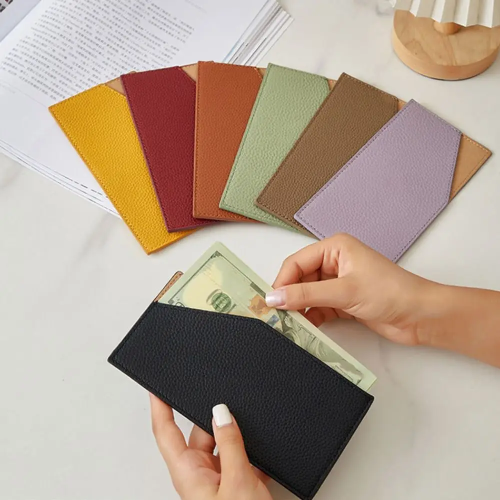 Anti-splash Water Portable Ultrathin Long Wallet PU Ultra-thin Women Wallet Korean Style Lightweight Clutch Money Bag Student