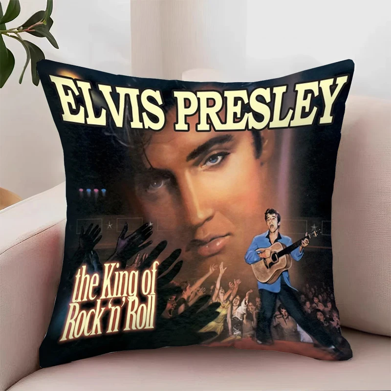 

Cushion Covers for Decorative Cushions E-Elvis Presley Fan Gifts Pillow Cases 45x45 Cushions Cover Aesthetic Room Decoration