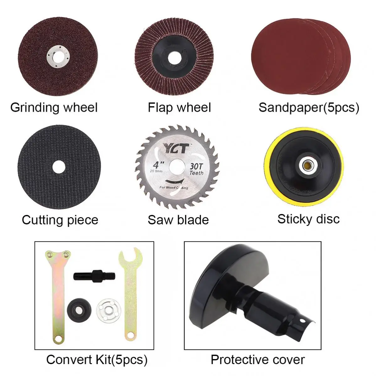 Assento de corte elétrico, Ferramentas de conversão, Acessórios com rebolo, Fatia de metal para moagem, Polimento