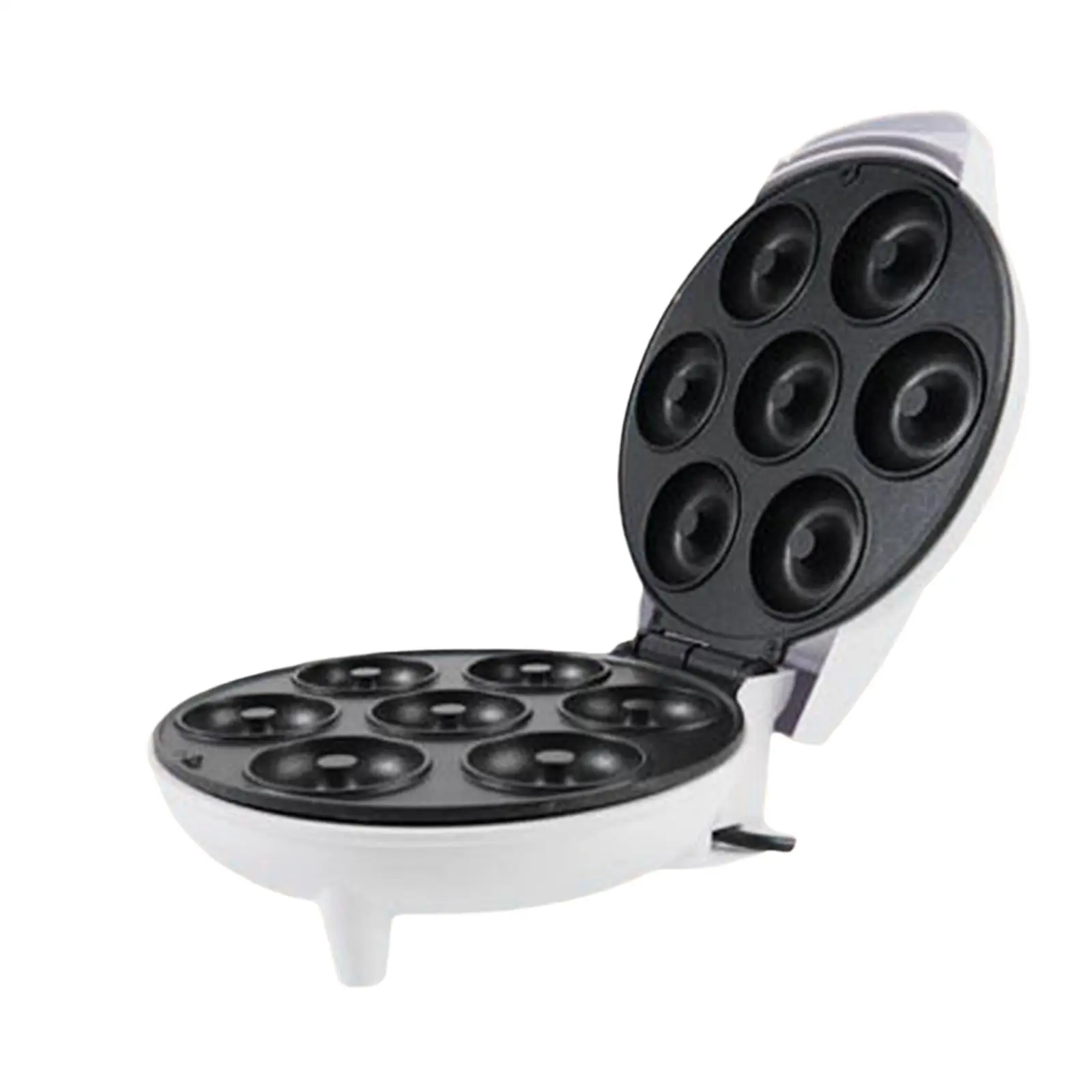 Mini Donut Maker Easy to Clean 750W Makes 7 Small Doughnuts Double Sided Heating Waffle Machine for Bakery Coffee Shop Household