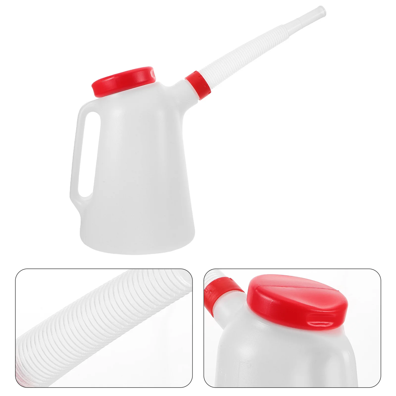 

5L Red Lid Plastic Oil Injector With Long Spout Engine Oil Measuring Dispenser For Car Boat Motorcycle Automotive
