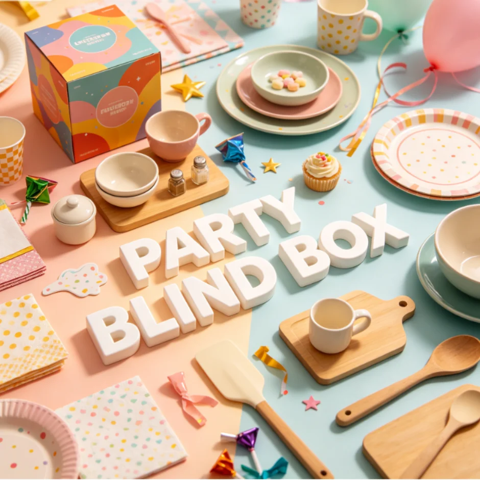 Mystery Random Unboxable Table Essential Blind Box, Surprise Hidden Household Dining Decor, Ideal ornament for small dining nooks at home