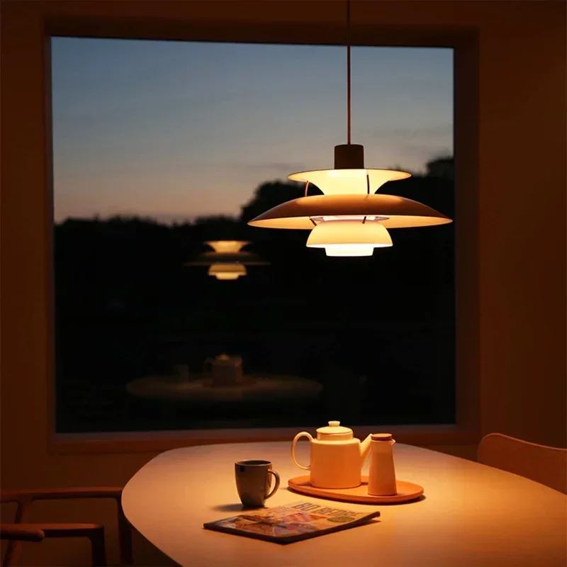 Lámpara de araña nórdica de diseño danés para restaurante, luz colgante Led moderna de hierro, lámpara de mesita de noche para dormitorio, decoración clásica, Droptop, E27