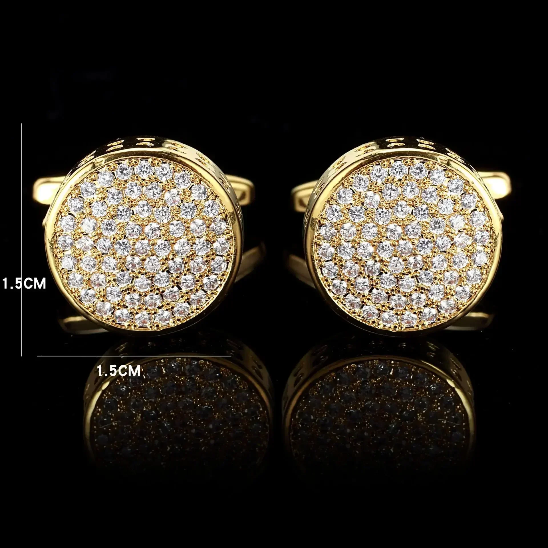 High-end Luxury Zircon Cufflinks Men\'s Fashion Business Banquet Shirts Buttons French Rhinestone Cuff Links Wedding Accessories