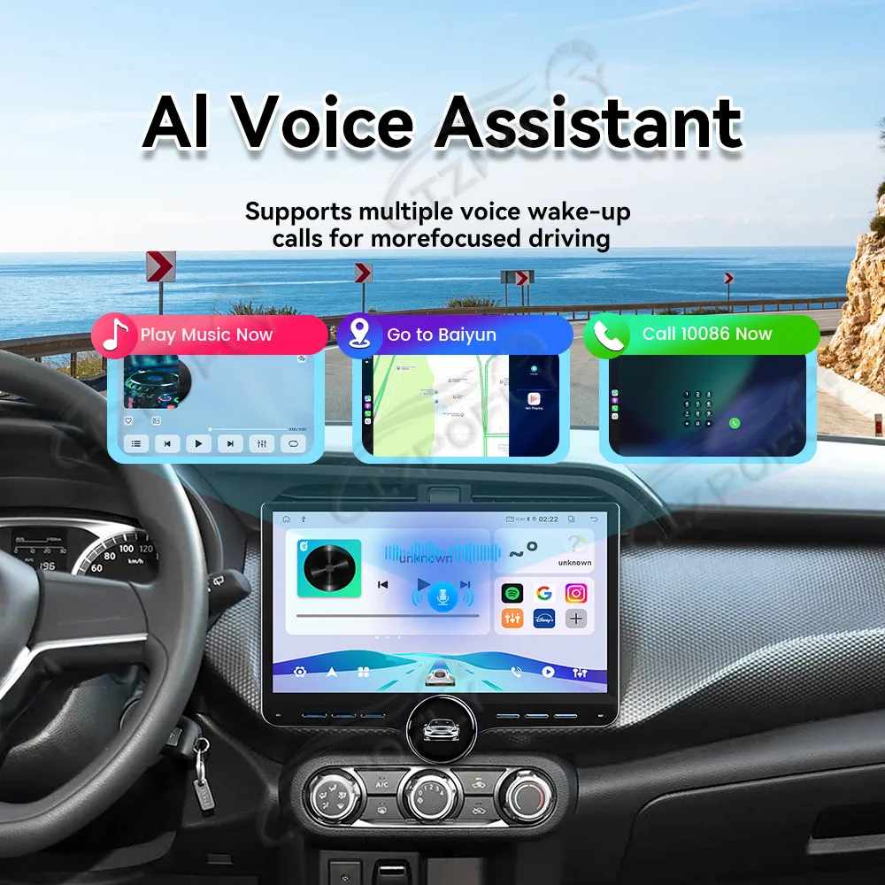Lizpofly For Nissan Kicks 2017 Car Radio 11.5 Inch 2K QLED Android 15 Wireless CarPlay Android Auto Car Play Screen Touch Screen