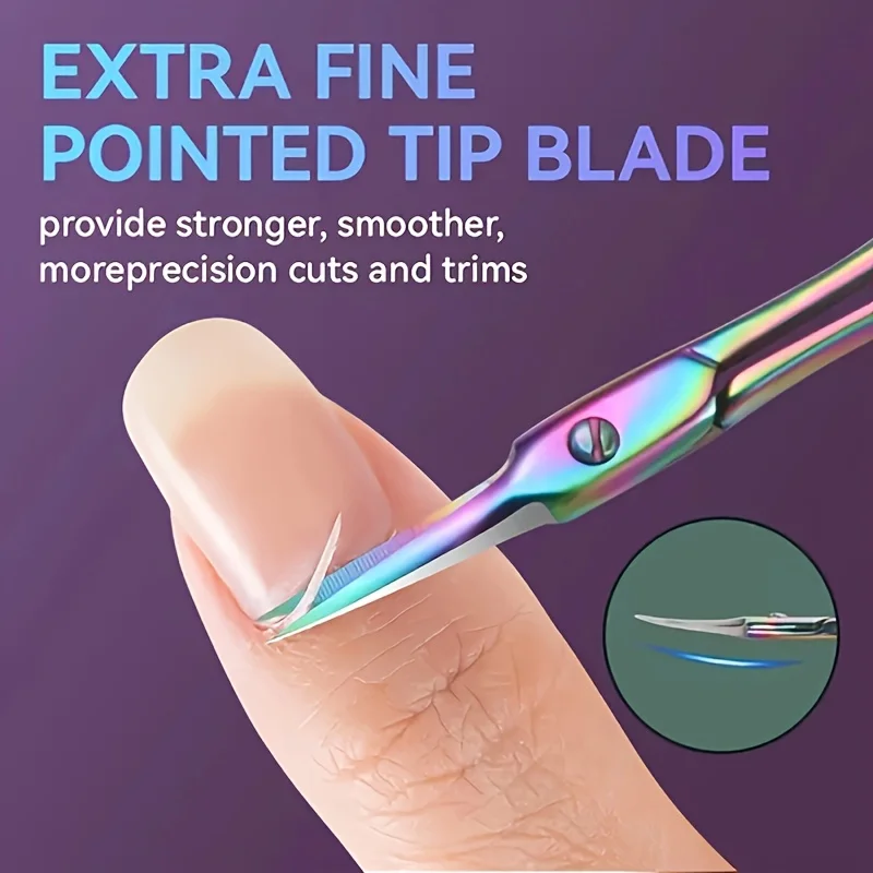 กรรไกรตัดหนังกําพร้าสแตนเลสใบมีดคมกันสนิมตามหลักสรีรศาสตร์เล็บ T Rimmer สําหรับการแต่งเล็บมืออาชีพ