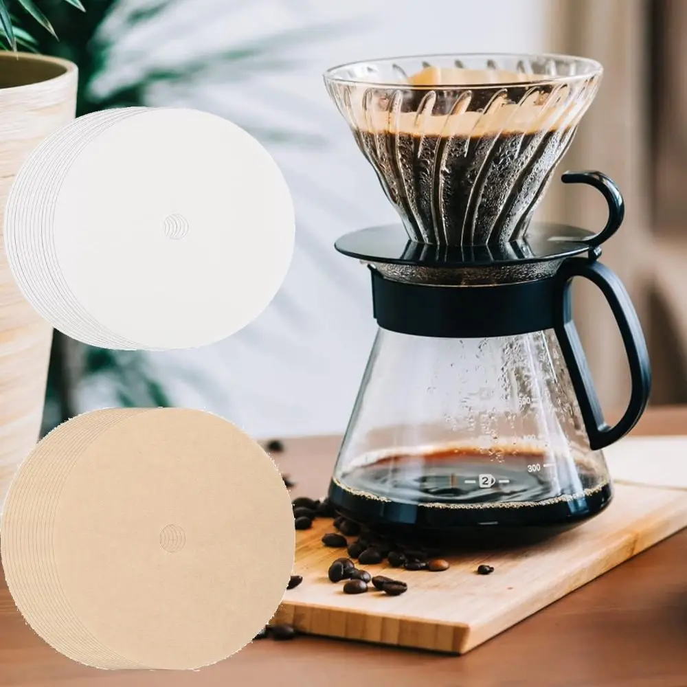 200Pcs 3.75 Inch Percolator Coffee Filters Natural Unbleached Replacement Filter Pack Premium with Hole
