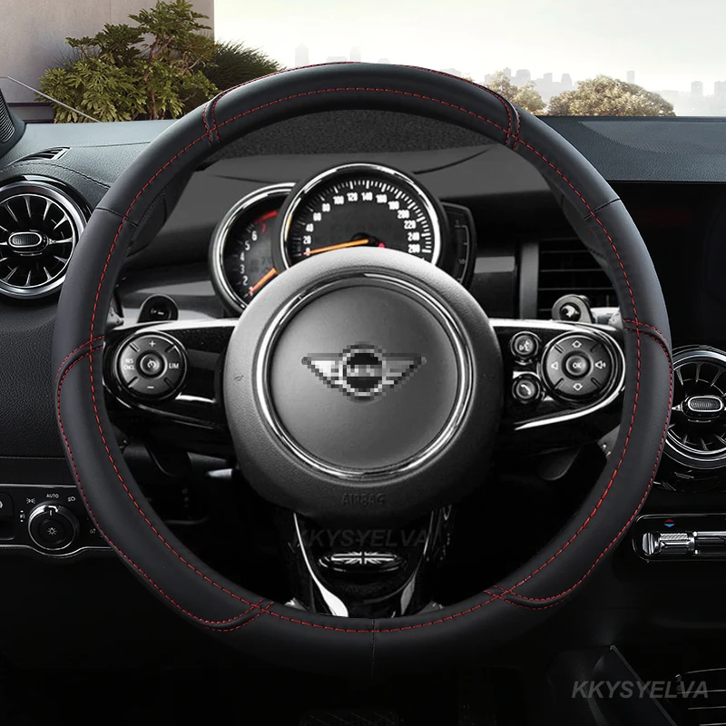 

Microfiber Leather Car Steering Wheel Cover For MINI Cooper R50 R55 R56 F57 Clubman Countryman Clubvan Coupe Auto Accessories