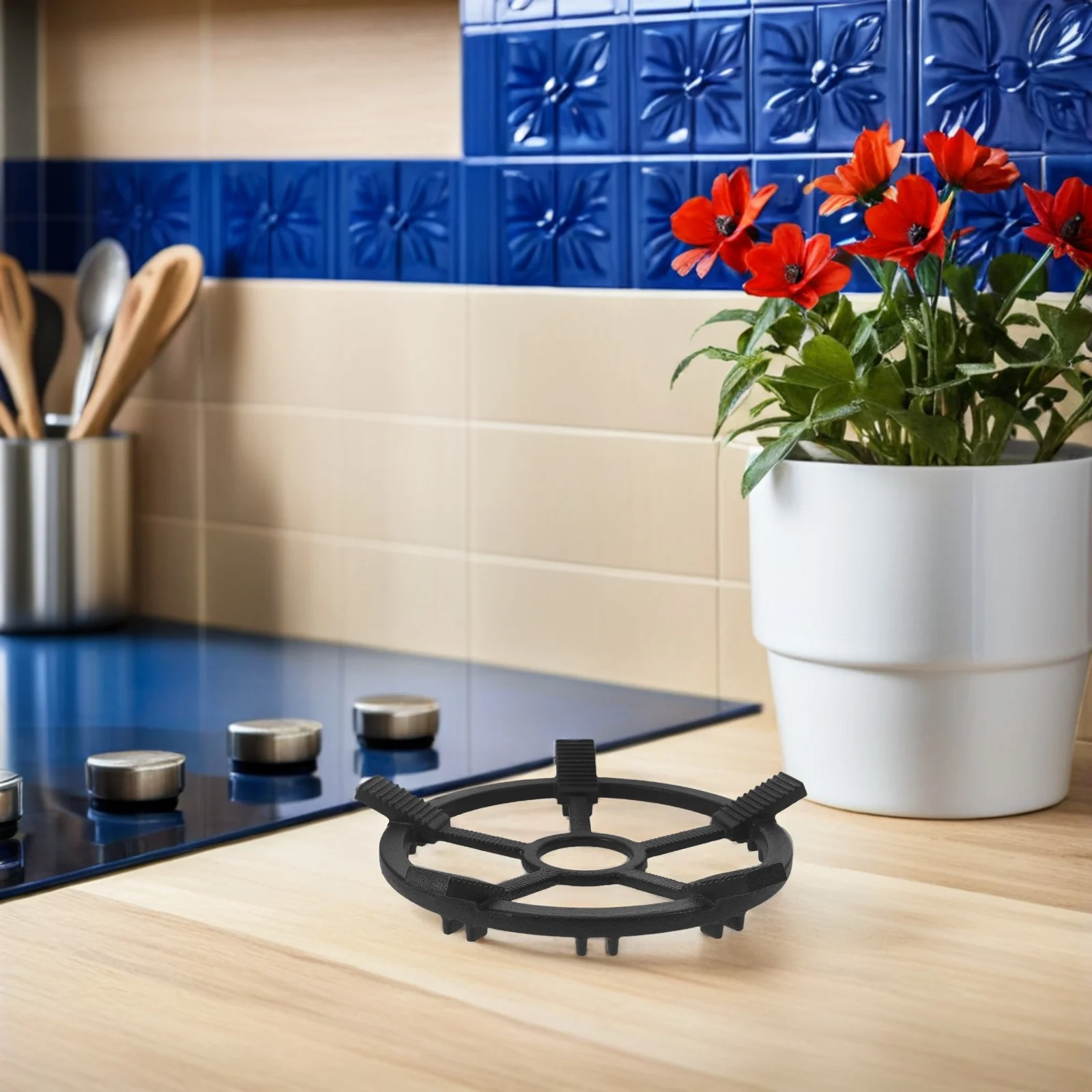 

Anti- Pot Stand 9.82Inch Heavy Duty Cooktop Rack For Gas Stove Heat Resistant Wok Support Cooking Rack Burner