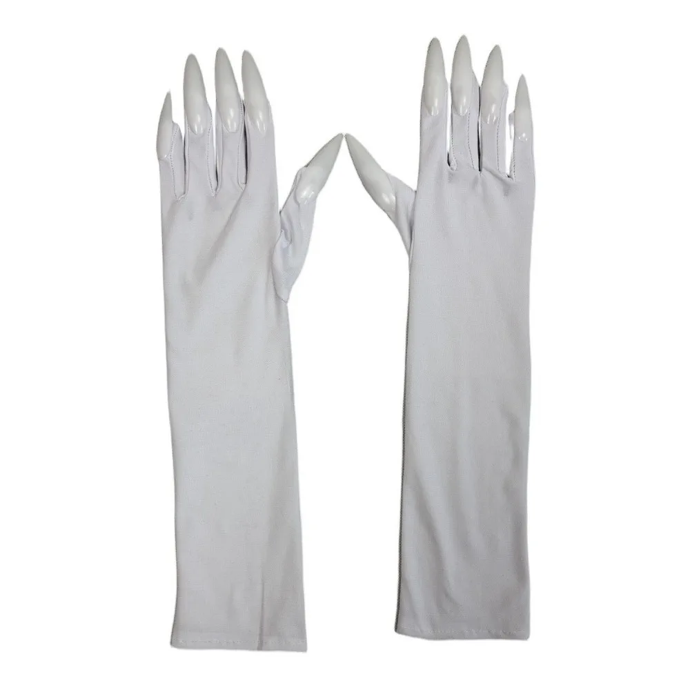 Fancy Props Halloween Cosplay Gloves Solid Color Long Nails Witch Cosplay Costume Long 43cm Ghost Claw Mittens