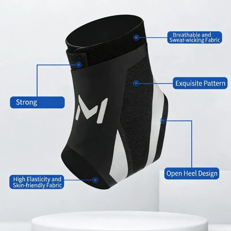 31BE Practical Exercise Ankle Sleeve Spandex Texture for Support and Flexibility