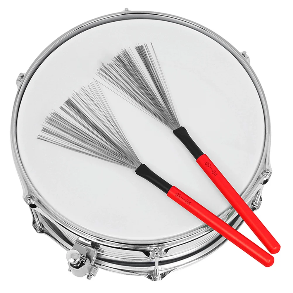 

1Pair Maple Handle Drum Brush Non-Slip Comfortable Grip Portable Durable Percussion Instrument Tool Suitable Drum Set Jazz