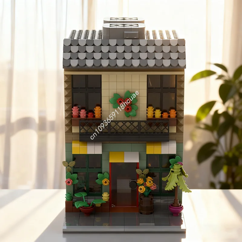 

951pcs MOC Flower Shop Houses The World Modulared Model Building Blocks Christmas Gifts Construction Toy DIY Idea Brick Birthday