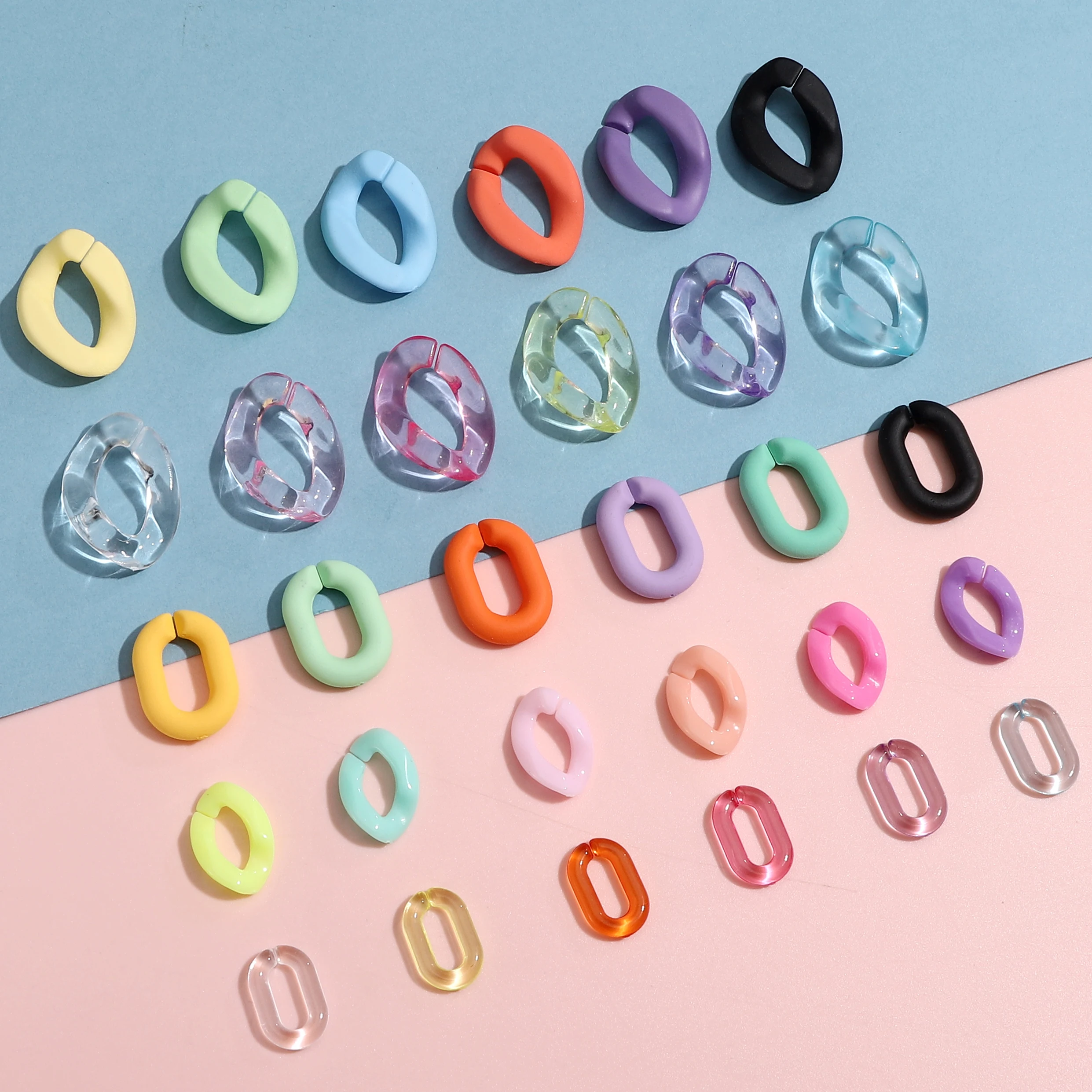 5 pezzi di perline colorate acriliche fai da te perline con fibbia a forma di U collana di perline sciolte regalo per ragazze accessori per la creazione di gioielli artigianali