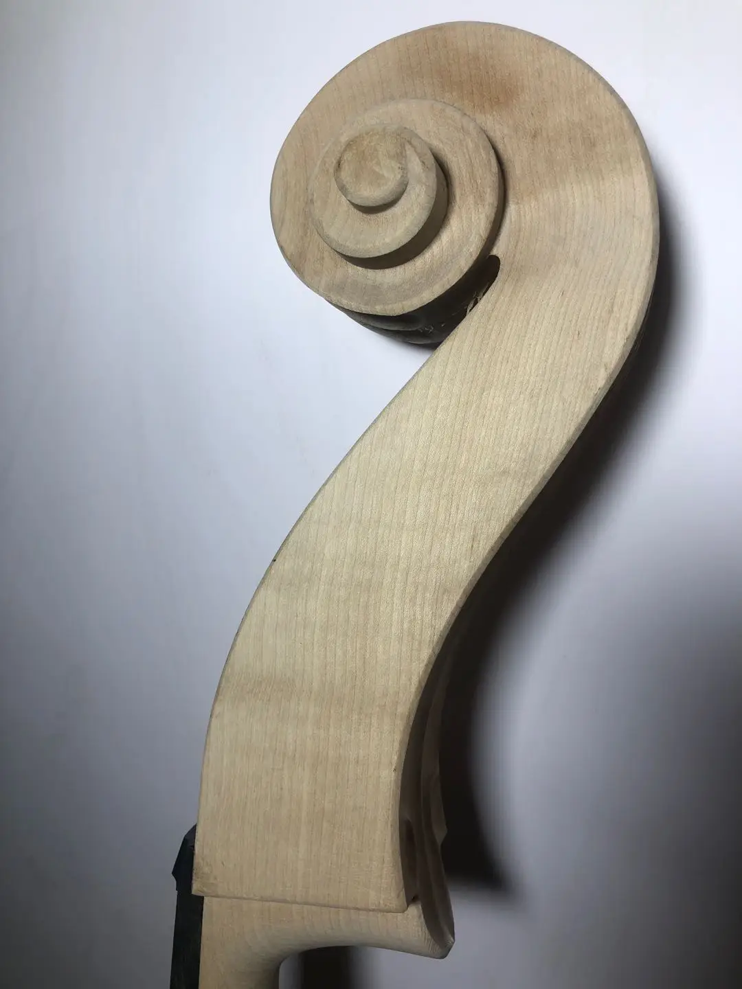 Double bass head accessory, maple neck, 1/4 times, hand carved, semi-finished