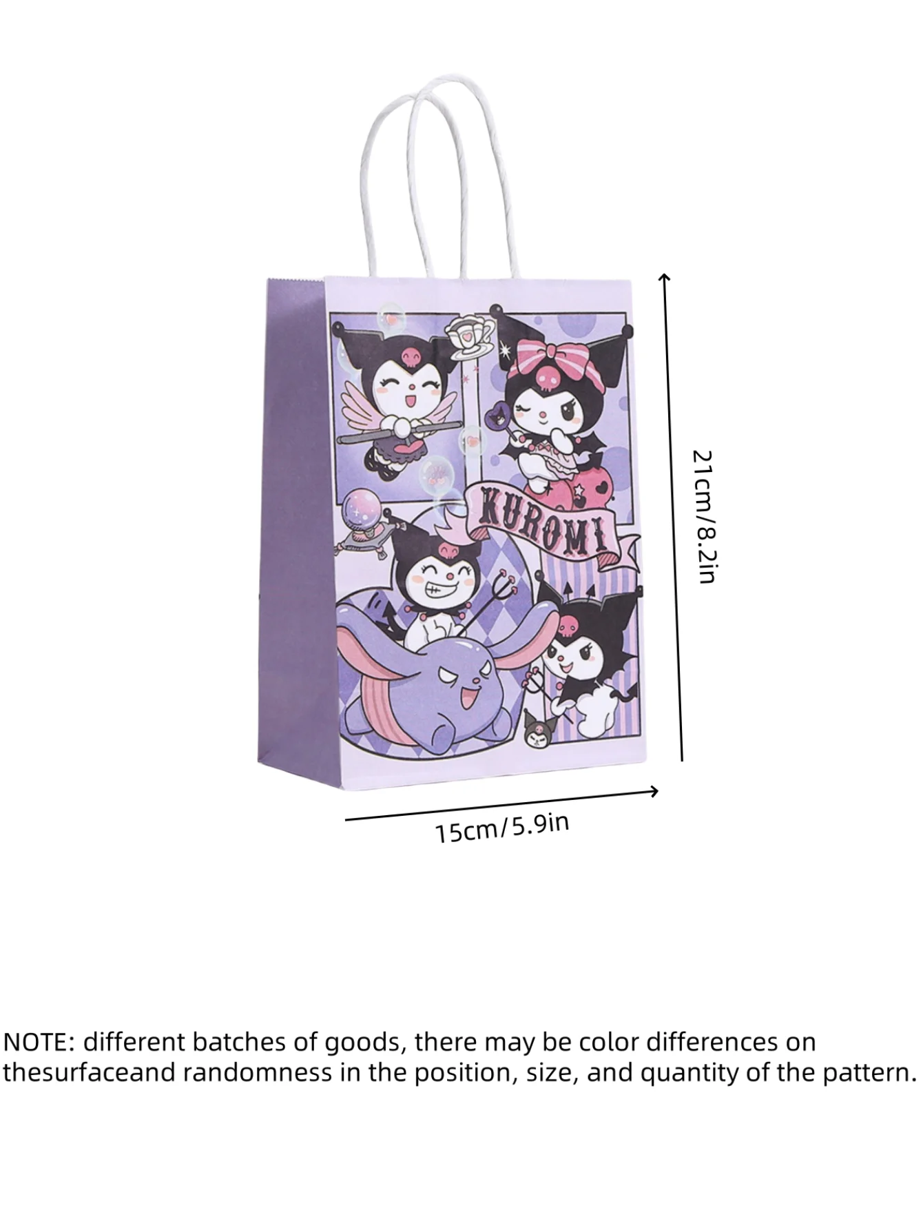 3 ชิ้น Sanrio Kuromi melody ของขวัญวันเกิดถุงโปรดปรานกระเป๋า Goody กระเป๋า Sanrio Birthday Party อุปกรณ์ตกแต่ง