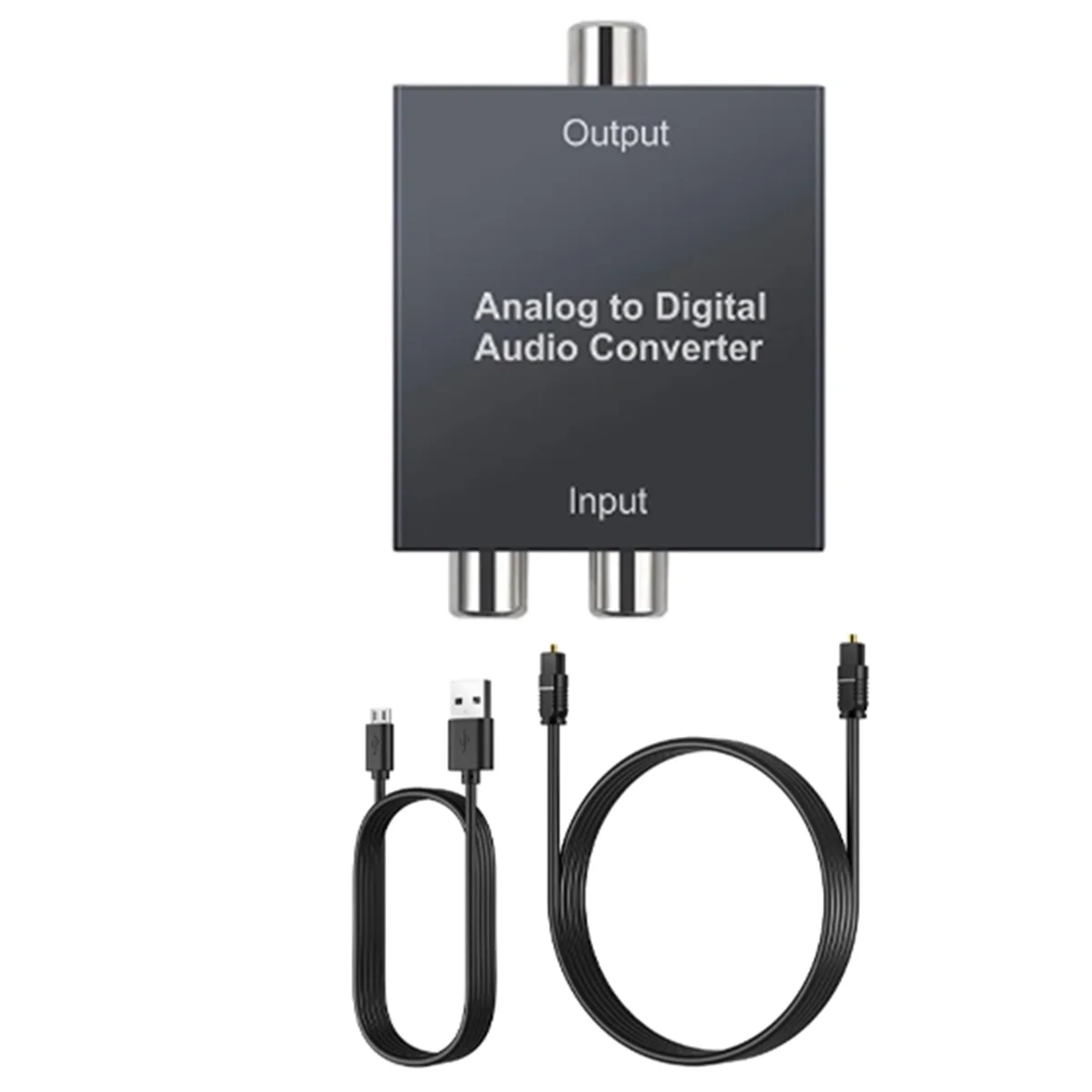 Analog to Digital Audio Converter R/L 3.5mm AUX to Digital Coaxial Toslink Optical Audio Adapter for