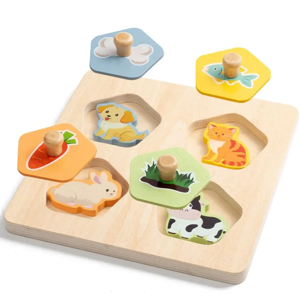 Puzzelbord Houten speelgoed 3D-puzzels Montessori Interactieve vorm Bijpassend bordspel Logisch denken DIY Dierenpuzzelspeelgoed