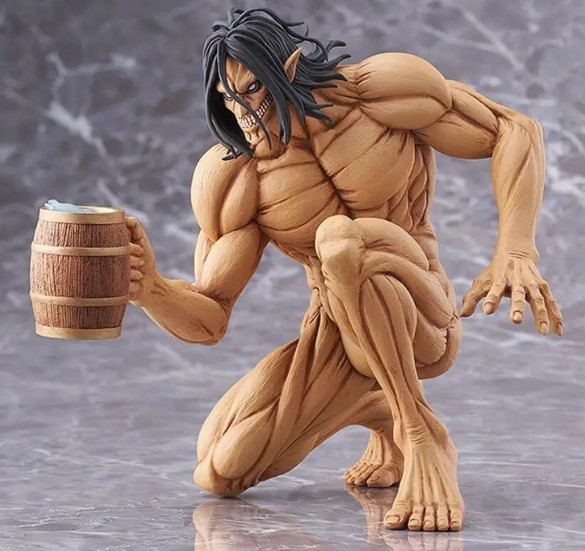 Geen doos 15 cm 2024 Op voorraad Japanse originele anime figuur Eren Jaeger Giant ver action figure collectible model speelgoed