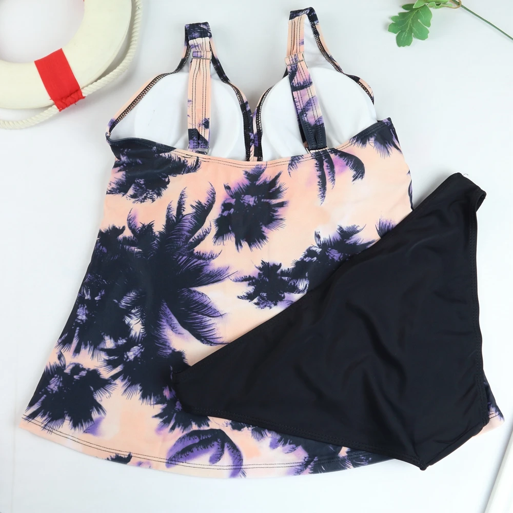 Sexy 2025 Push Up Bikini Set Floral Tankini Two Piece Swimwear Biquini Swimsuit Bikinis Brazilian Vintage Bathing Suit Beachwear