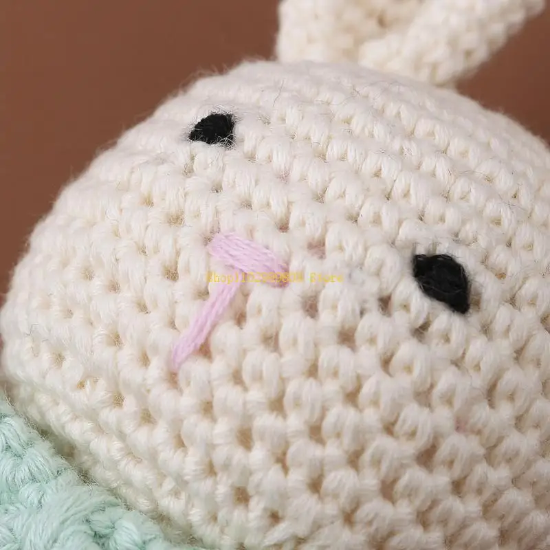 

Handmade BPA Chewing Teething Nursing Soother Molar Newborn Teether Crochet Animal Rattle Knitted Hand J0MF