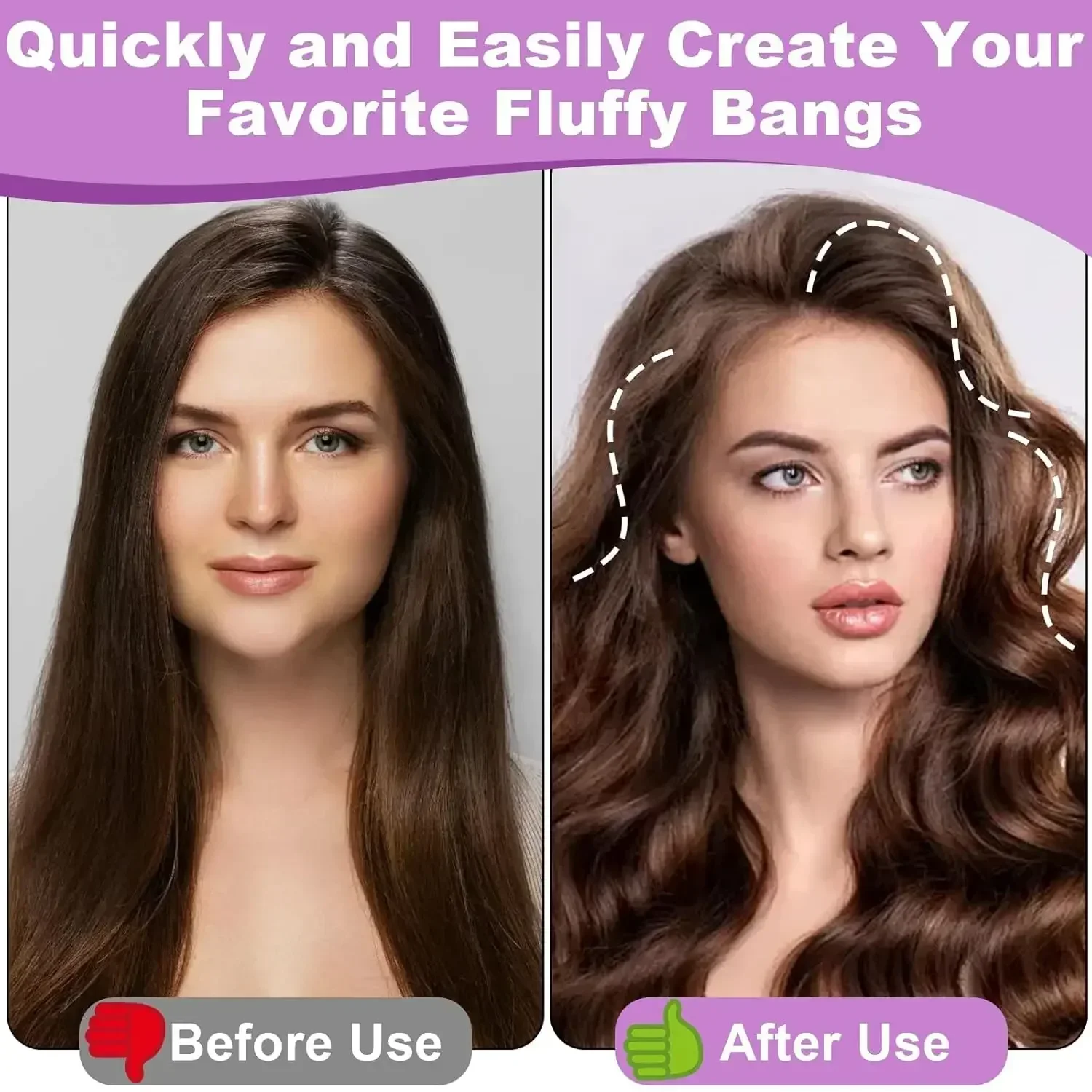 Flauschige Haarnadeln zum Locken der Ponyfrisur, Haarwurzel-Volumen-Clips, Haarclips für Frauen, Locken-Fixierclips, modische Volumen-Haarwickler. – Detail 1