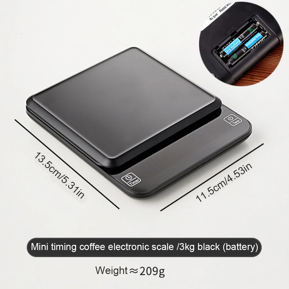 3kg/0.1g Italian Electronic LED Digital Coffee Scale For Espresso Pour Over Hand Drip Brew Coffee Automatic Timing Barista Tools