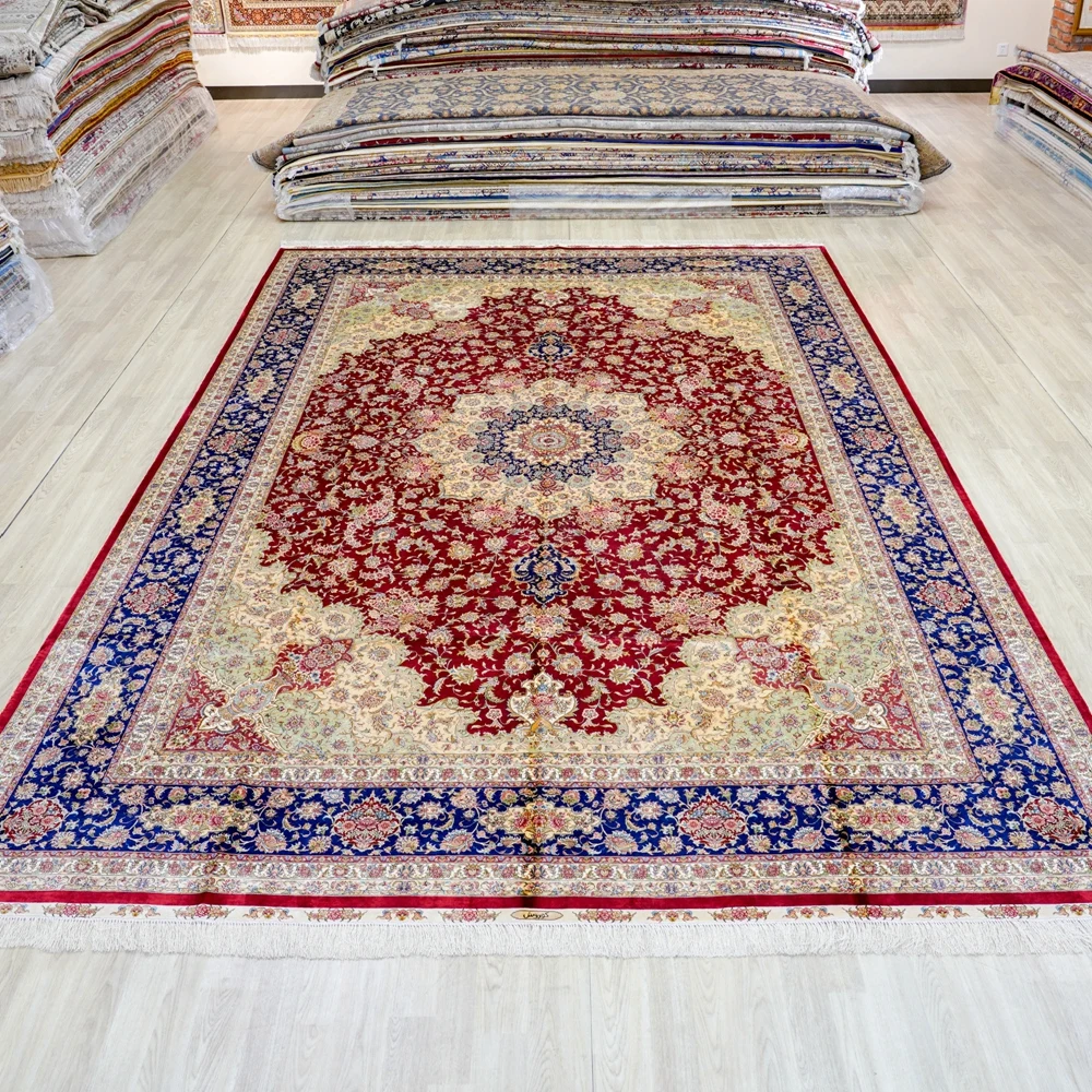 305x427cm Vantage Classic Rug Large Red Medallion Antique Carpet Living Room Persian (TJ750A)