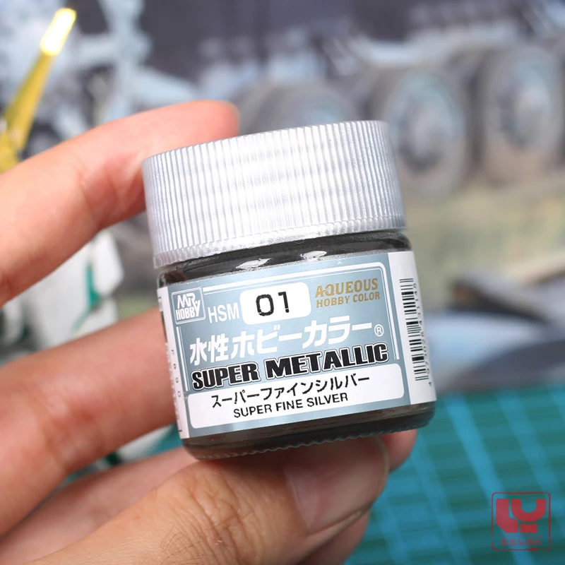 MR.HOBBY مقاطعة الطلاء المائي سوبر لامع الفضة نموذج أداة اللوحة الطلاء الشكل التلوين HSM سلسلة HSM01 #3