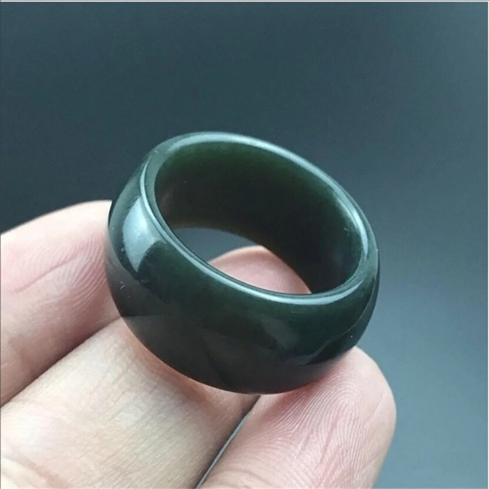 

Xinjiang Hetian Qingyu Widened Ring for Men and Women Couple Jade Ring