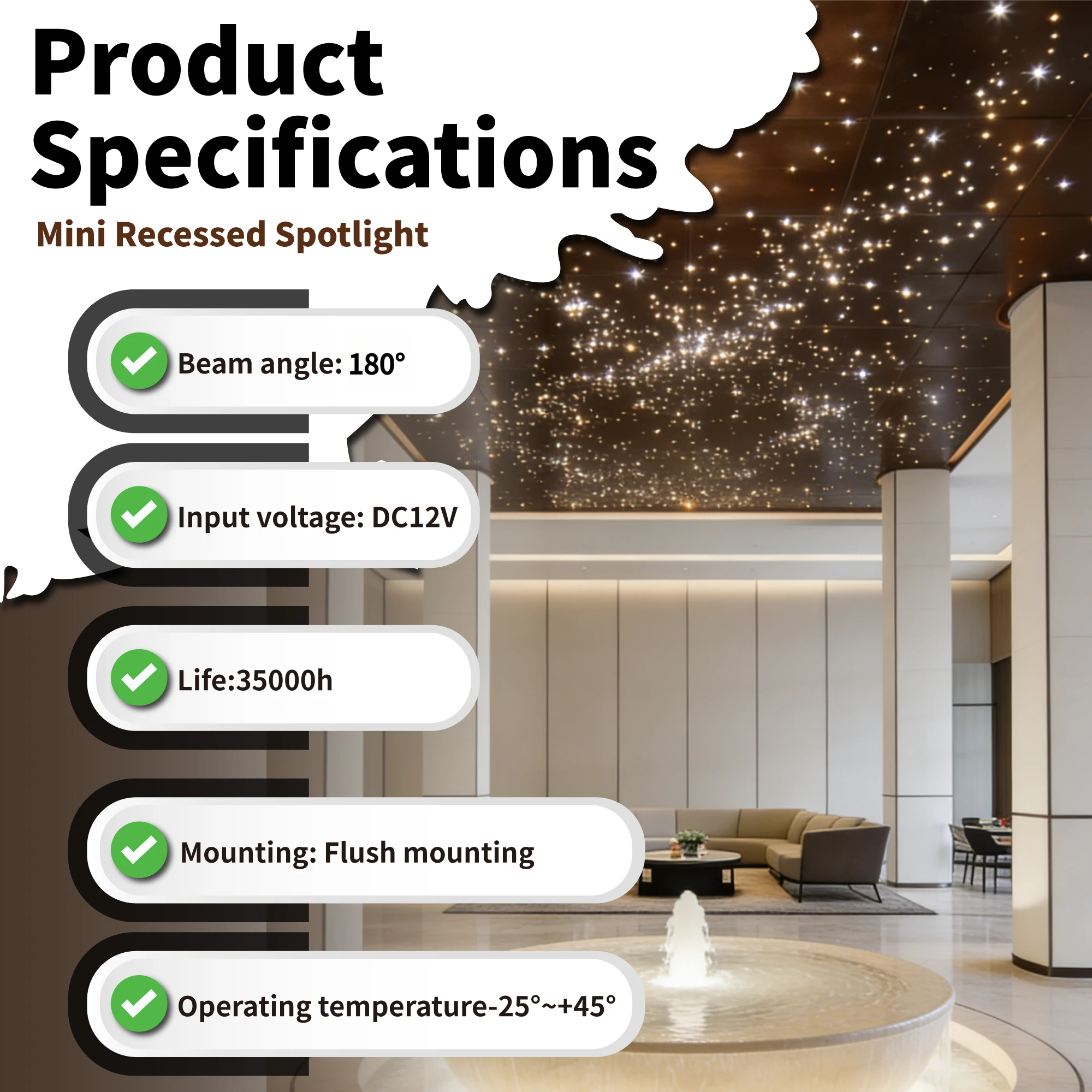Mini Led Spot Light 1W Ceiling Spotlight Acrylic Dimmable 12V Spots for home stair celing cabinet Bar Car display DIY Lighting