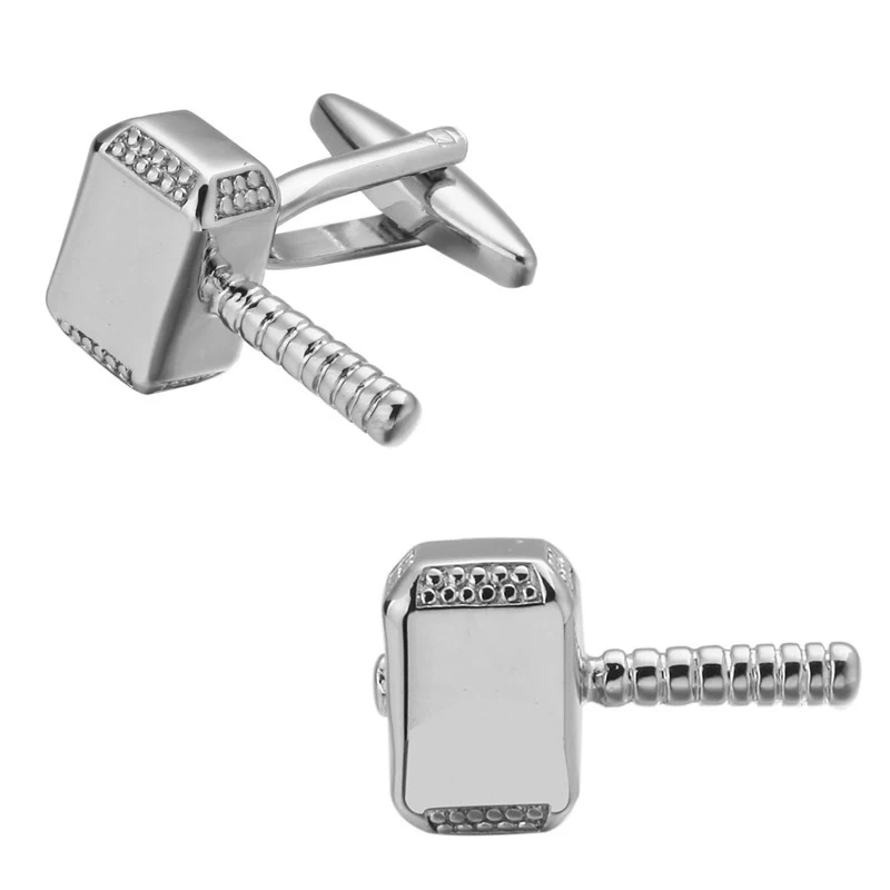 High quality Thor Hammer cufflinks fashionable French style shirt brand new brass material men's wedding enamel cufflinks
