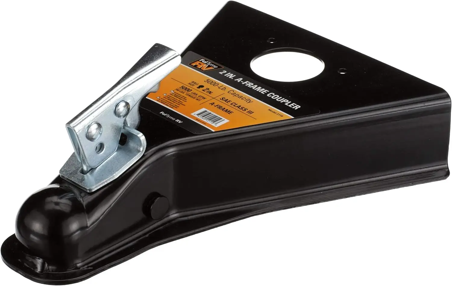 

2119 A-Frame Trailer Coupler, Fits 2 In. Ball Hitch, SAE Class III, 5,000 Lb. Load Capacity
