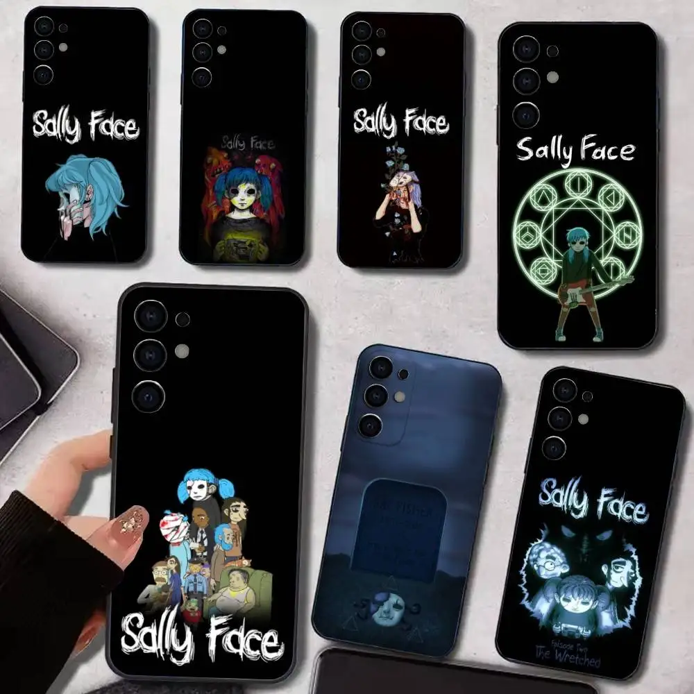 

Addictive Game S-Sally F-Face Phone Case For Samsung S25,S24,S21,S22,S23,S30,Ultra,S20,Plus,Soft Silicone Black Cover