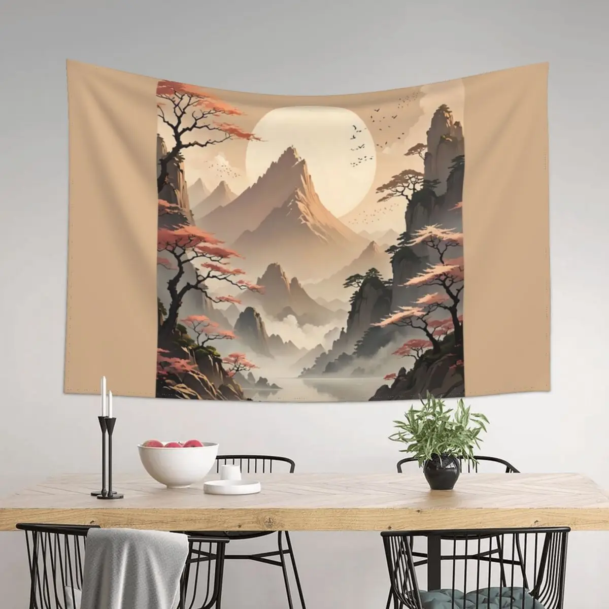 

Futuristic Japanese views V7 Tapestry Room Decoration Aesthetic Bathroom Decor Home Decoration Accessories Tapestry