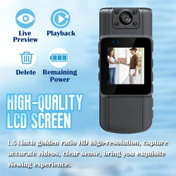 A39 Full 1080P HD Mini Camera 2500mAh Camcorder Body Worn Police Cam Small 180° Rotating Bike Camera Sports DV Car DVR