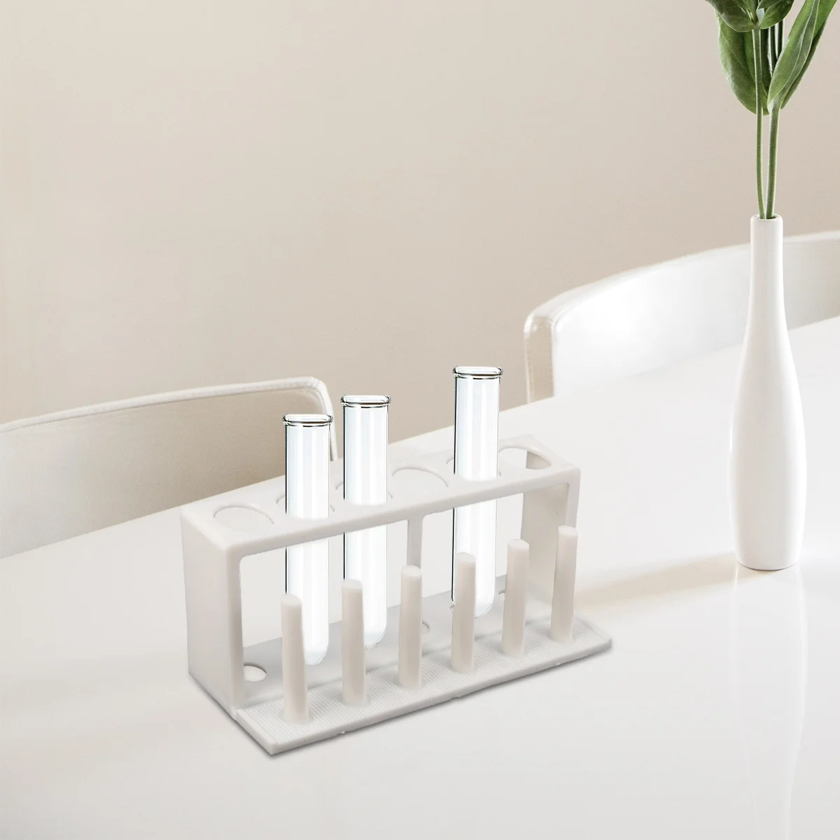 

Water Quality Test Tube Rack Anti-Slip Plastic Laboratory Tube Holder Portable Rack For School Lab Drying