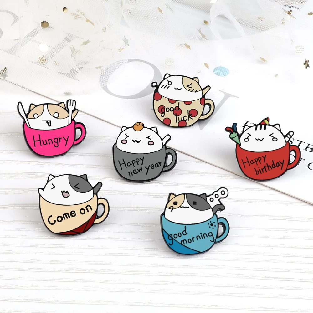 5-7pcs Punk Witch Skull Brooches Cartoon Anime Dinosaur Skeleton Heart Enamel Pin Animal Cats Bag Lapel Badges Jewelry Wholesale