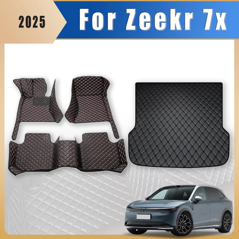 

Car Floor Mats Trunk Carpets For Zeekr 7x 2025 Foot Rugs Auto Accessories Interior Products Covers Parts Waterproof Automobiles