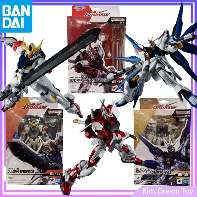 Bandai Original GU -34 GUNDAM ASTRAY RED FRAME&35 GUNDAM BARBATOS LUPUS&36 STRIKE FREEDOM GUNDAM TYPEⅡ Anime Action Figures Toys