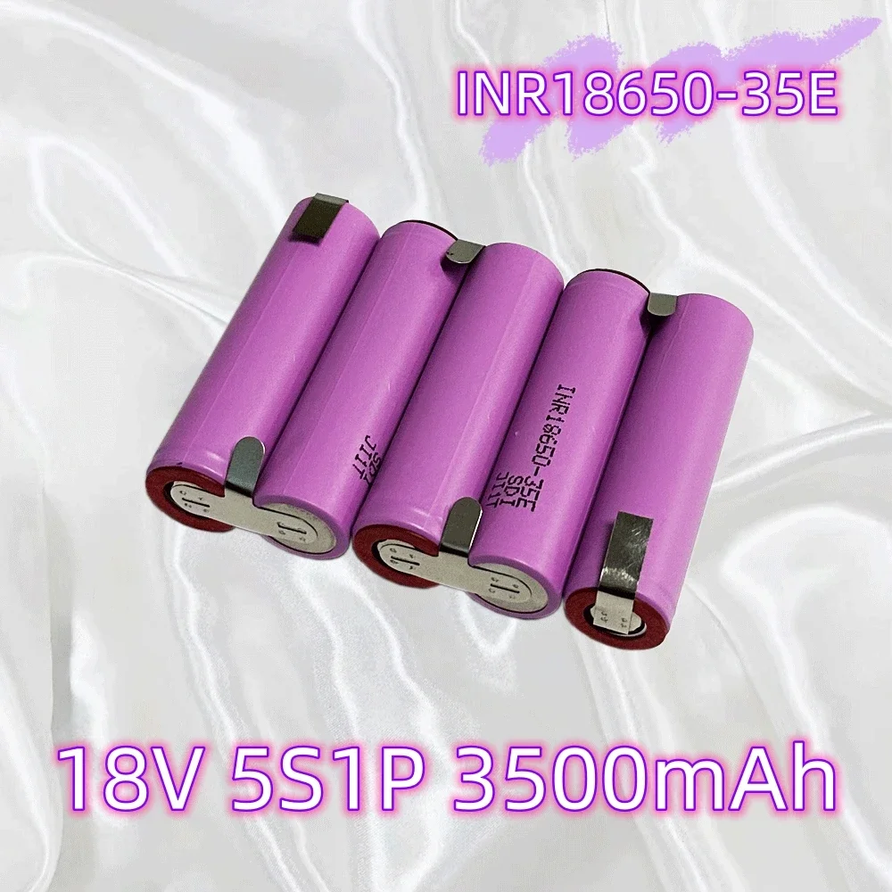 7.4V-24v 3.5Ah series connection 18650 battery pack, INR18650-35E 3500mAh 24v screwdriver  customized battery