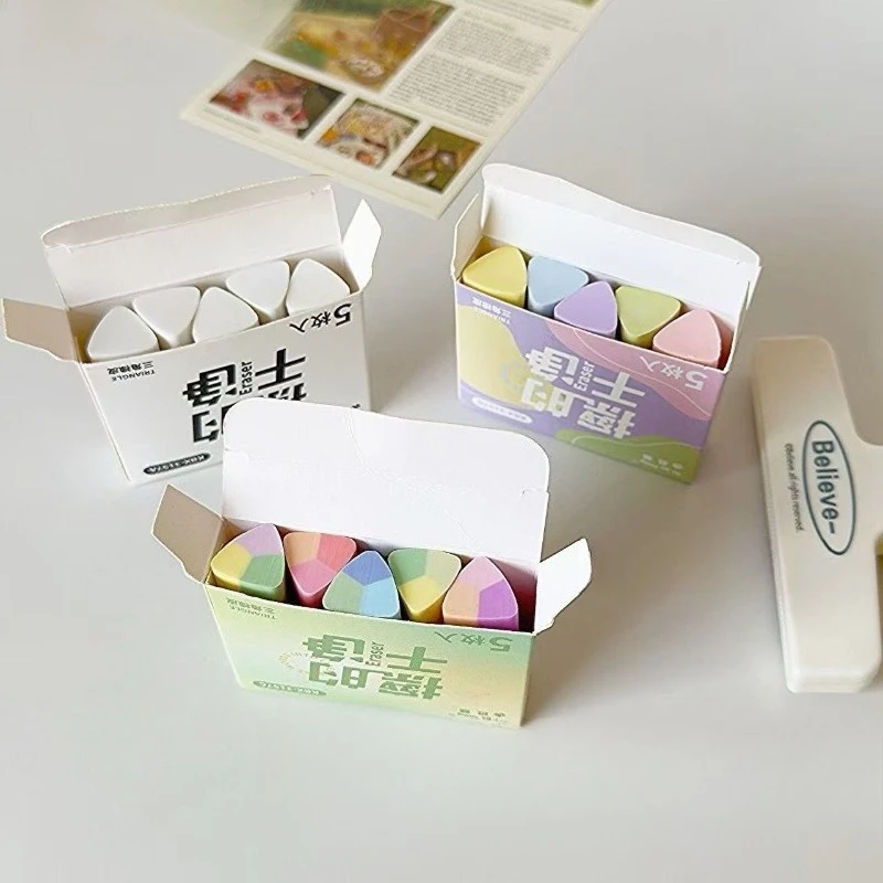 Kaba Bear Crumb Collecting Triangle Eraser for Primary School Students Gathers Into Lines and Wipes Strips Stationery Supplies