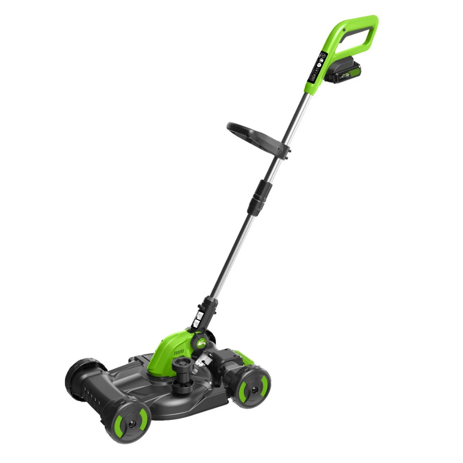 VERTAK 20V 2 in 1 Brushless Lawn Mower Battery-Powered Multi-functional Cordless Grass Trimmer with Seat Grass Trimmer